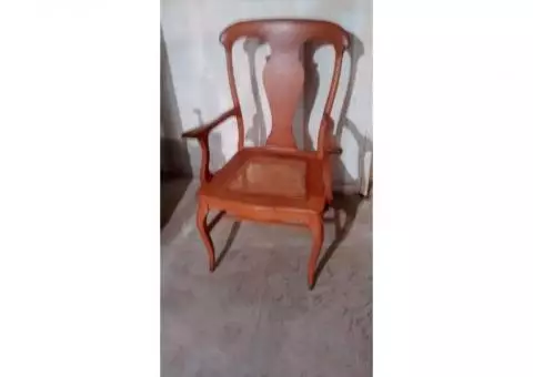 Oak cane bottom chair