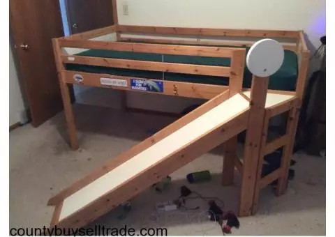 IKEA loft bed with slide